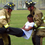 Mock car crash, Bolton High School, 2014