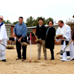Groundbreaking for labyrinth at St. Anne's.