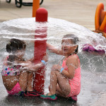 Child at Bartlett Splash Pad, June 27, 2015.