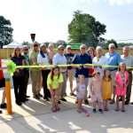 Ribbon cutting for Bartlett Splash Pad.